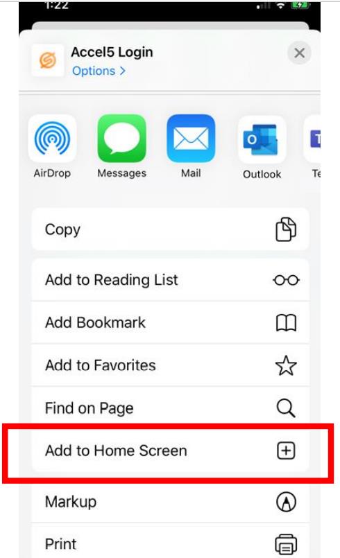 Accel5 - How to Mobile Icon for Accel5