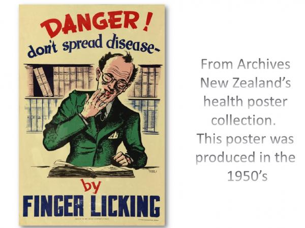 From Archives  New Zealand’s  health poster  collection.   This poster was  produced in the  1950’s